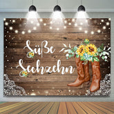 Sonnenblumen Braun Holz Süß 16 Geburtstag Hintergrund